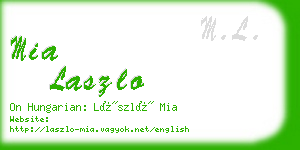 mia laszlo business card